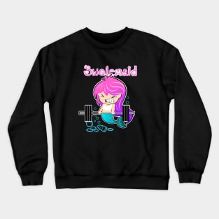 fitness girl, mermaid, gym girl, fitness Crewneck Sweatshirt